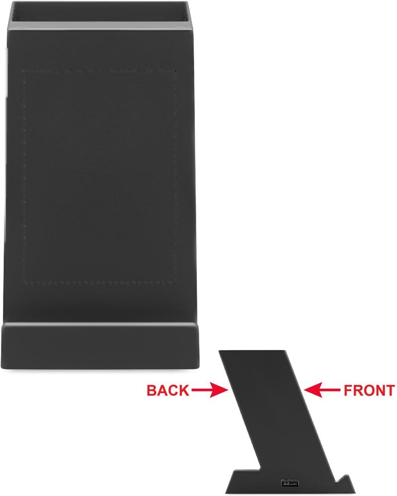 BLOCK - Draadloze oplader 15W in ABS — drukvlak voorzijde