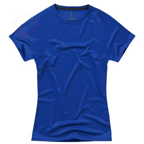 Niagara 145 g/m² cool fit dames t-shirt met korte mouwen — drukvlak rechter bicep