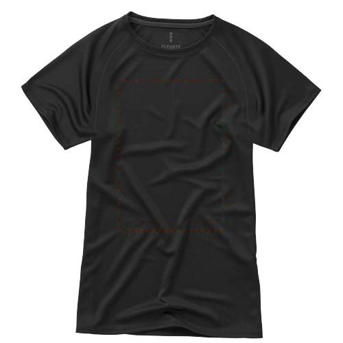 Niagara 145 g/m² cool fit dames t-shirt met korte mouwen — drukvlak impact volledige voorzijde