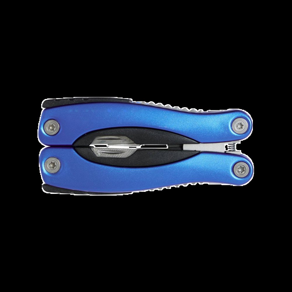 BIG PLIERS - Multitool van roestvrijstaal en aluminium — drukvlak gecentreerd op het gekleurde gedeelte