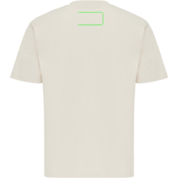 IQONIQ Nikko heavyweight gerecycled katoen t-shirt — drukvlak artikel achterzijde boven