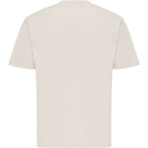 IQONIQ Nikko heavyweight gerecycled katoen t-shirt — drukvlak artikel achterzijde