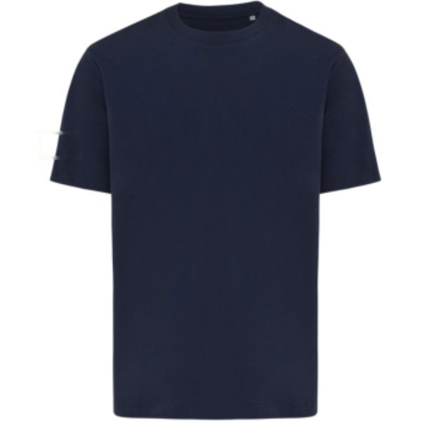 IQONIQ Nikko heavyweight gerecycled katoen t-shirt — drukvlak mouw rechts