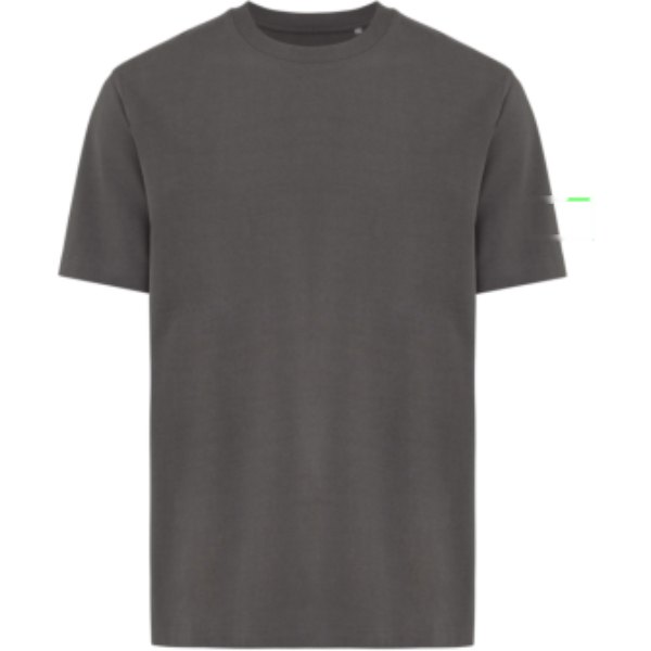 IQONIQ Nikko heavyweight gerecycled katoen t-shirt — drukvlak mouw links