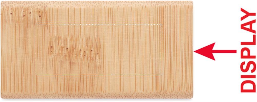MORO - Bamboe draadloze oplader — drukvlak links