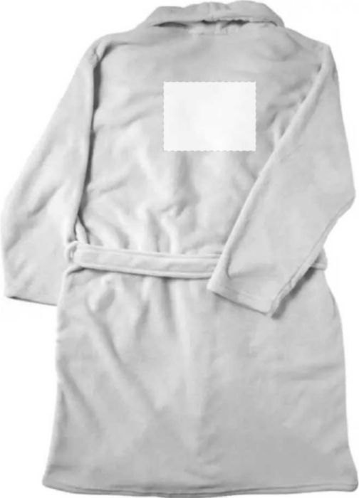 Fleece (210 gr/m²) badjas Derek — drukvlak achterzijde