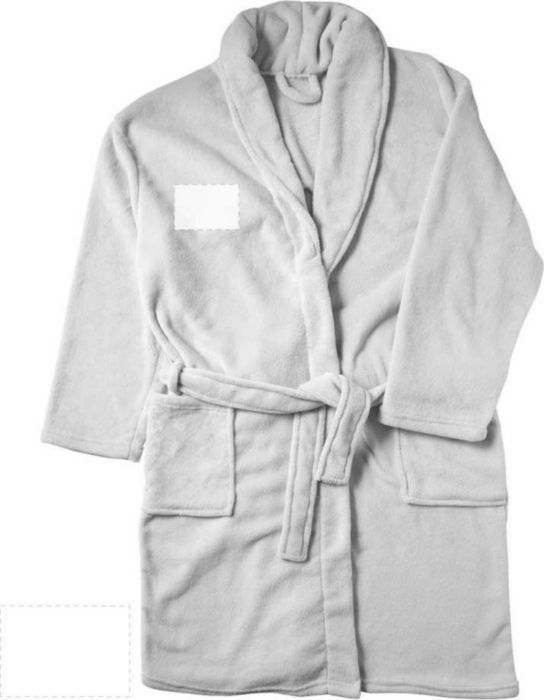 Fleece (210 gr/m²) badjas Derek — drukvlak rechter borst