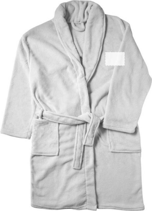Fleece (210 gr/m²) badjas Derek — drukvlak linker borst
