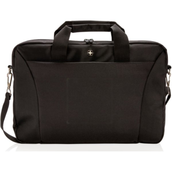 Swiss Peak 15.4” laptop tas PVC-vrij — drukvlak artikel voorzijde