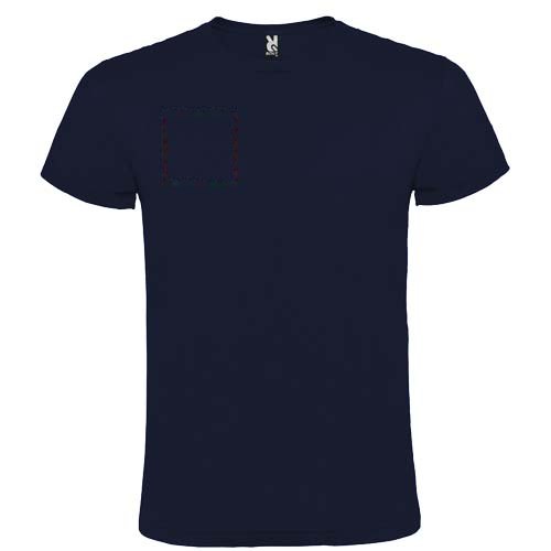 Atomic 150 g/m² unisex T-shirt met korte mouwen — drukvlak rechter borst