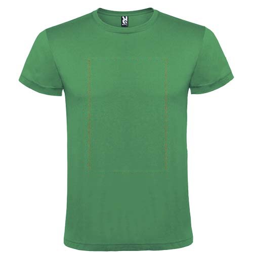 Atomic 150 g/m² unisex T-shirt met korte mouwen — drukvlak impact volledige voorzijde