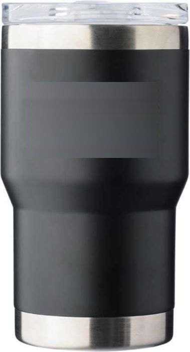 Reisgobelet Ayen | Gerecycled rvs | 350 ml | Keramische coating — drukvlak voorzijde