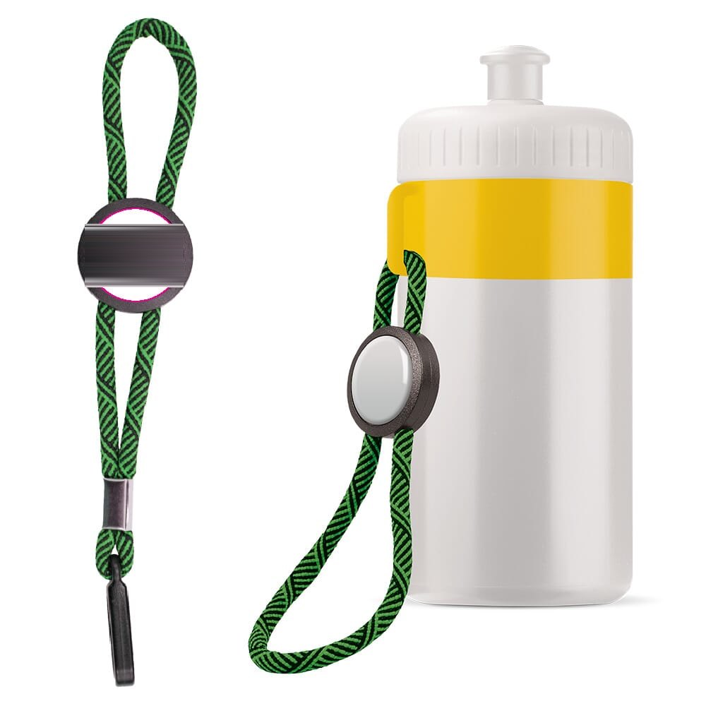 Sportbidon met rand en koord 500ml — drukvlak op het plaatje