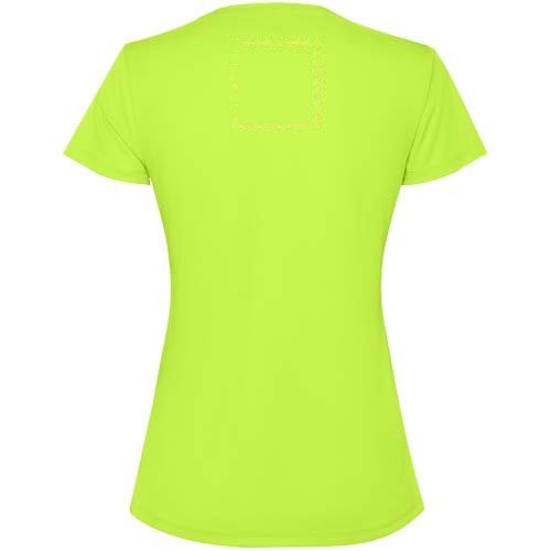 Estoril 125 g/m² T-shirt met korte mouwen voor dames — drukvlak achterzijde