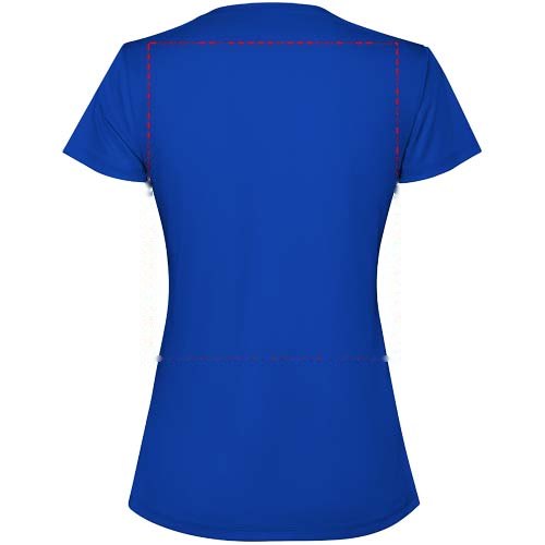 Estoril 125 g/m² T-shirt met korte mouwen voor dames — drukvlak impact hoog op de achterzijde