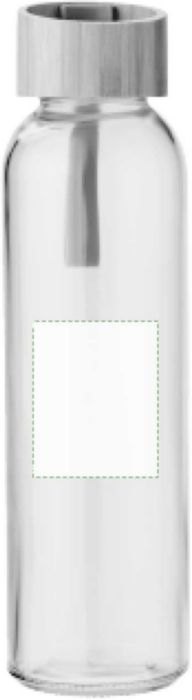 Drinkfles Marc | Glas | 500 ml — drukvlak zijkant