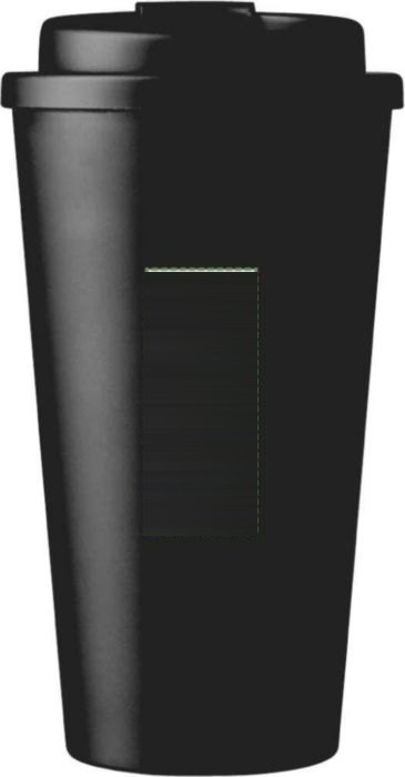 Koffie-to-go beker Mackenzie | 475 ml — drukvlak achterzijde