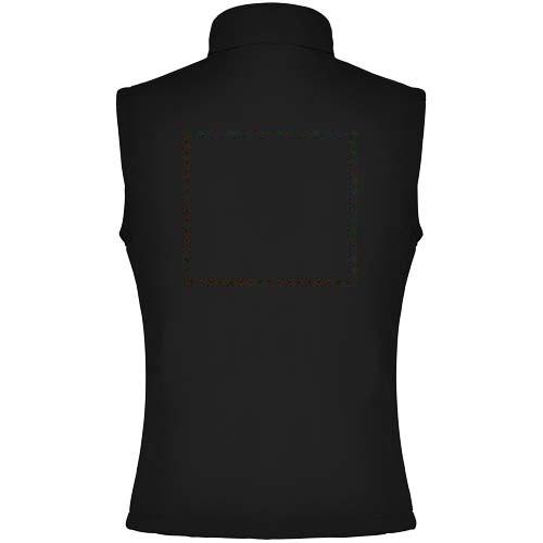 Nevada unisex softshell bodywarmer — drukvlak impact hoog op de achterzijde
