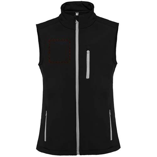 Nevada unisex softshell bodywarmer — drukvlak rechter borst