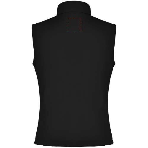 Nevada unisex softshell bodywarmer — drukvlak hoog op de achterzijde