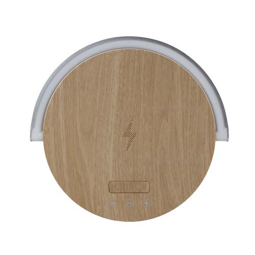Prixton 4-in-1 Bluetooth®-speaker van 10 W met ledverlichting en draadloos oplaadstation — drukvlak rechterzijde