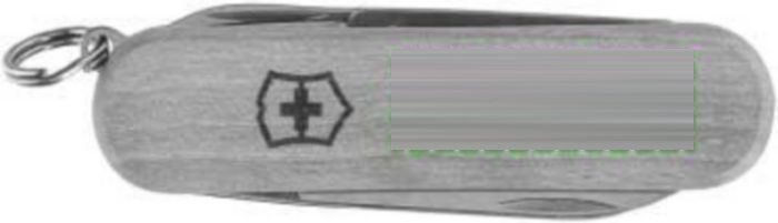 Victorinox zakmes Classic SD Wood — drukvlak 1e zijde