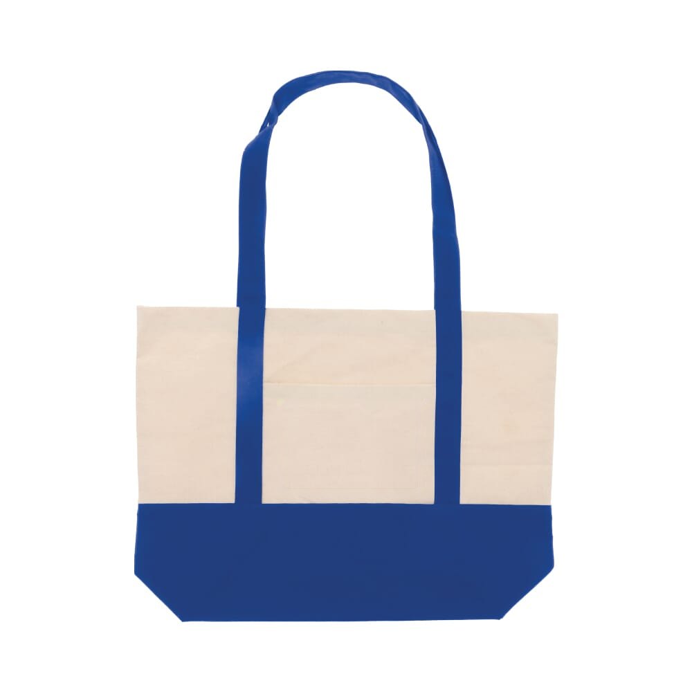 Strandtas katoenen canvas OEKO-TEX® 280g/m² 42x10x30cm — drukvlak op het vak
