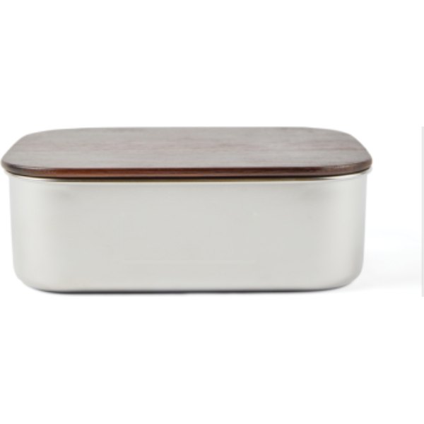 VINGA Ciro RCS gerecycled RVS lunchbox — drukvlak artikel achterzijde