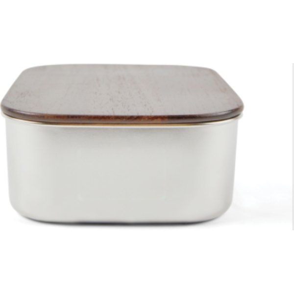 VINGA Ciro RCS gerecycled RVS lunchbox — drukvlak artikel zijkant rechts