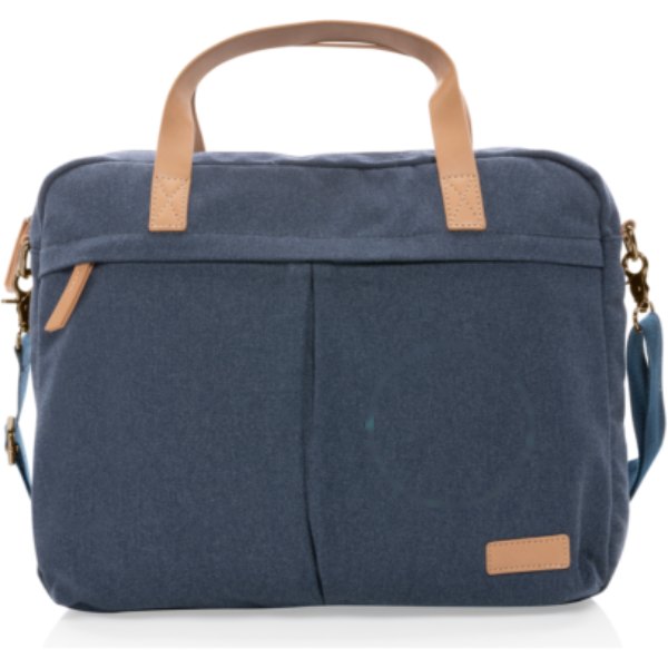 Impact AWARE™ 16 oz. recycled canvas laptoptas — drukvlak artikel voorzijde rechts