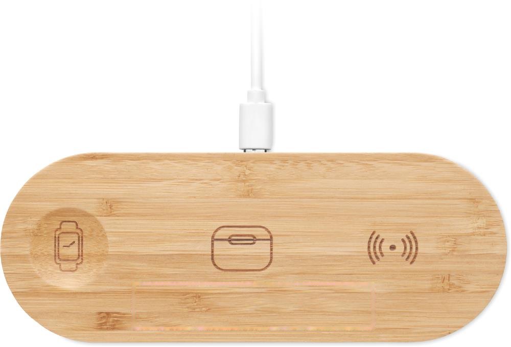RECPAD - 3-in-1 15W draadloze oplader — drukvlak onderaan in het midden