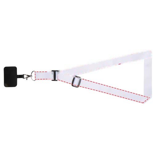 Lyra verstelbare lanyard van RPET voor sublimatie en met telefoonhouder — drukvlak voorzijde