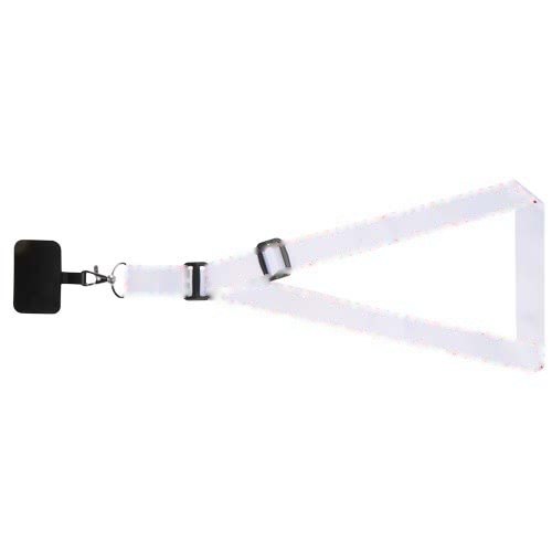 Lyra verstelbare lanyard van RPET voor sublimatie en met telefoonhouder — drukvlak achterzijde