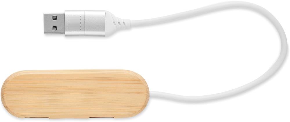 VINA C - 3-poorts USB-hub — drukvlak plug zijde 1