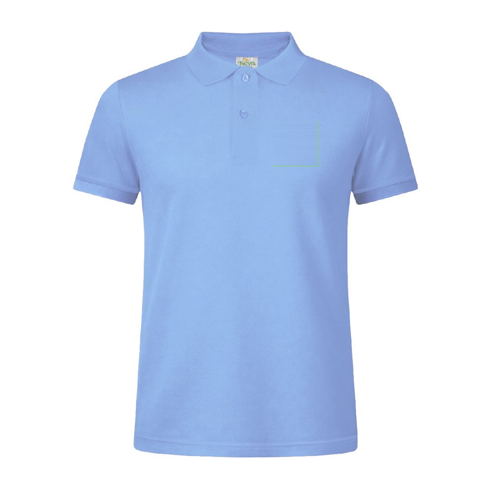 Volwassene Kleuren T-Shirt "keya" MPS180 — drukvlak linkerborst