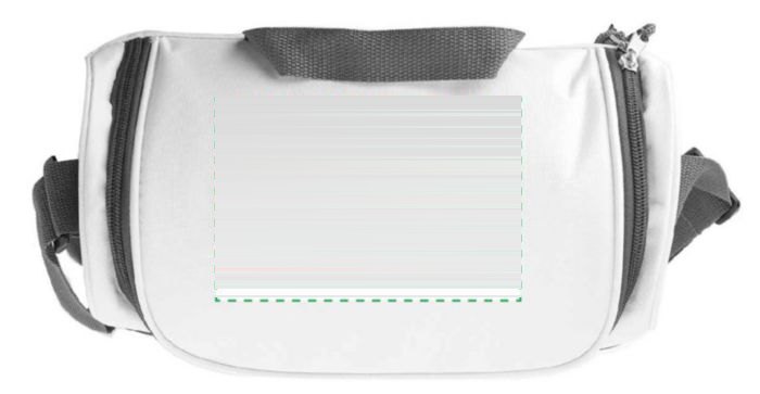 Koeltas Siti | Polyester 600D | Klittenband-voorzak — drukvlak bovenzijde