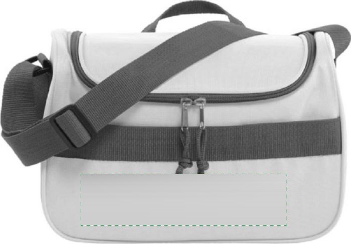 Koeltas Siti | Polyester 600D | Klittenband-voorzak — drukvlak voorzijde