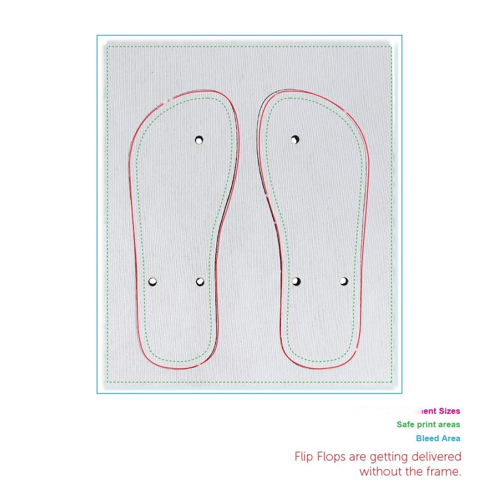 Slippers maat S 35/38 sublimatie — drukvlak gehele bovenzijde