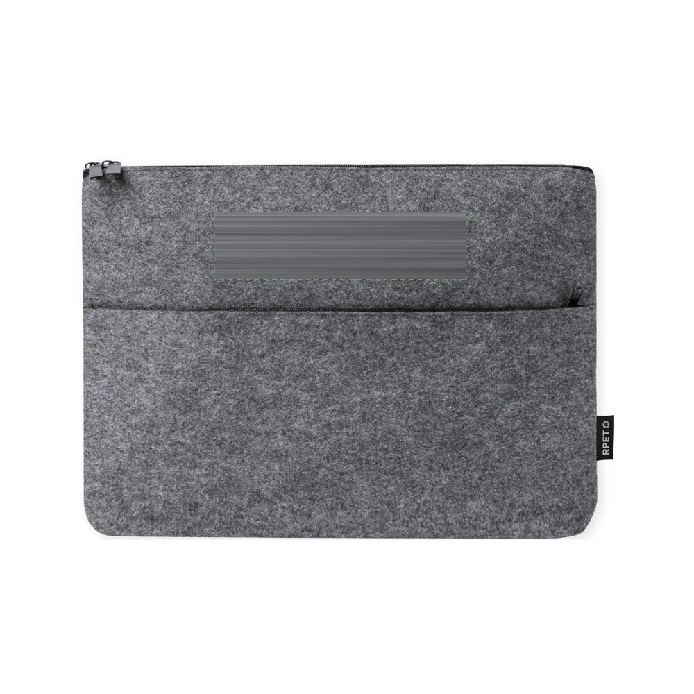 Laptoptasje Ginax — drukvlak midden boven de rits