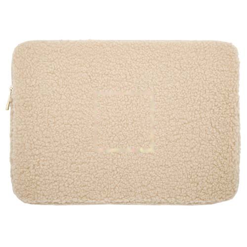 Bear 13 inch GRS gerecyclede sherpa laptophoes 2 l — drukvlak voorzijde