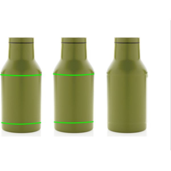 RCS gerecycled roestvrijstalen compacte fles — drukvlak artikel