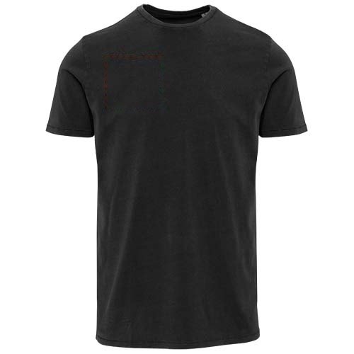 Nanaimo 160 g/m2 gewassen heren T-shirt met korte mouwen — drukvlak rechter borst