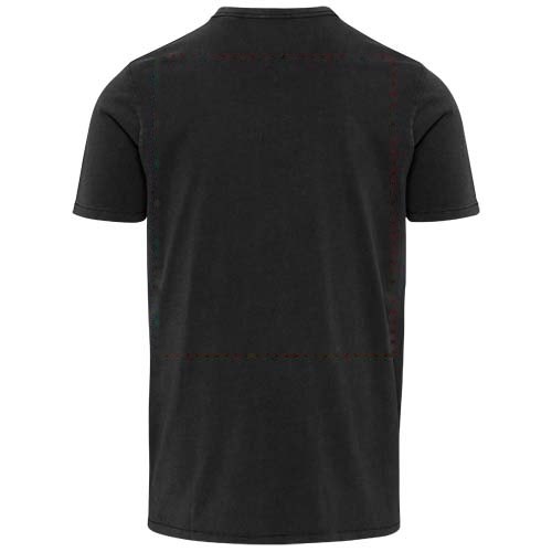 Nanaimo 160 g/m2 gewassen heren T-shirt met korte mouwen — drukvlak impact hoog op de achterzijde