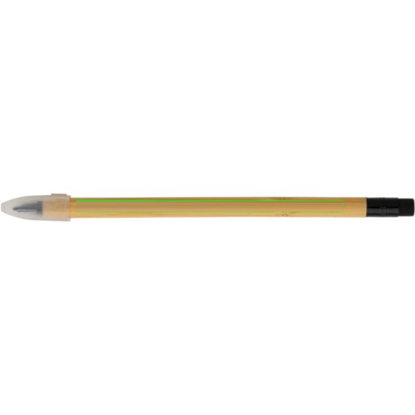 Bamboe infinity potlood met gum — drukvlak pen