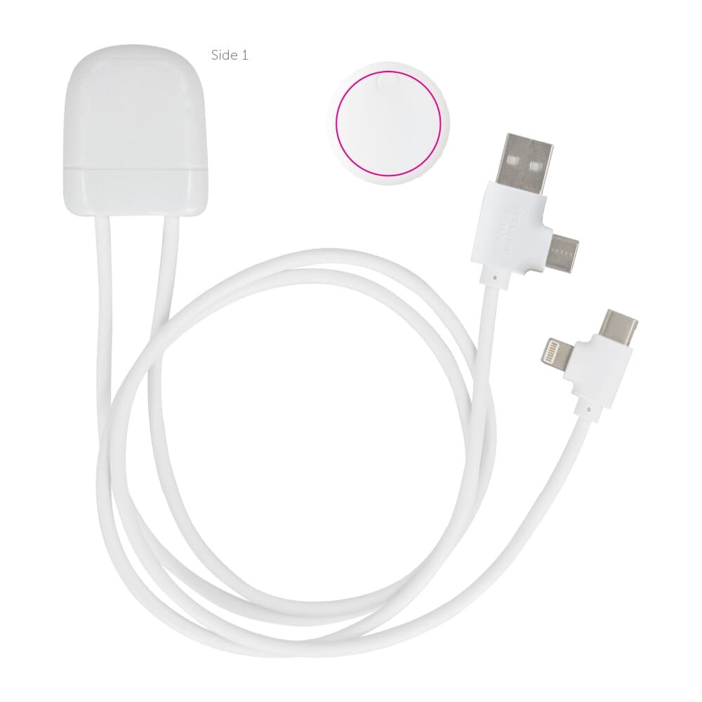 4034 - Xoopar Ice-Tag kabel voorzien van Find My tracker — drukvlak voorzijde connectorbehuizing