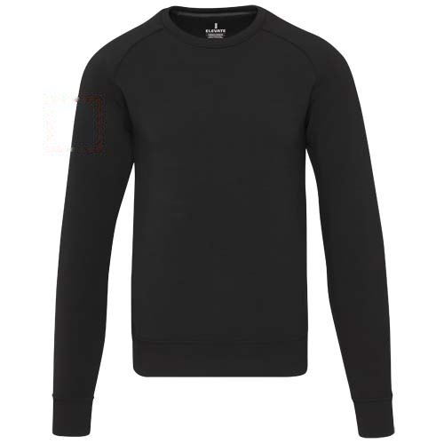 Yukon 350 g/m² unisex interlock sport crewneck sweater — drukvlak linker bicep