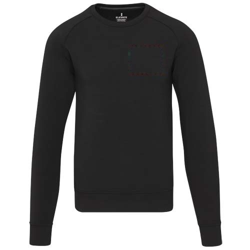 Yukon 350 g/m² unisex interlock sport crewneck sweater — drukvlak linker borst
