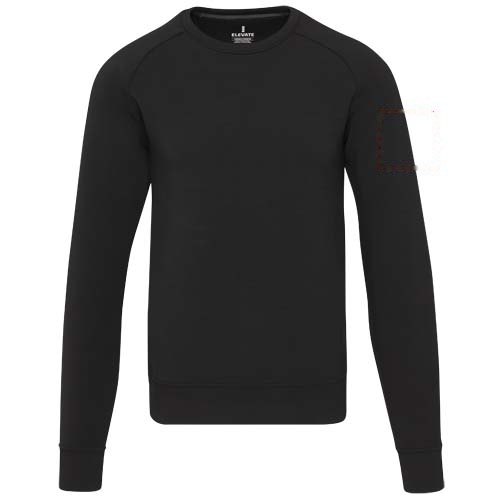 Yukon 350 g/m² unisex interlock sport crewneck sweater — drukvlak rechter bicep