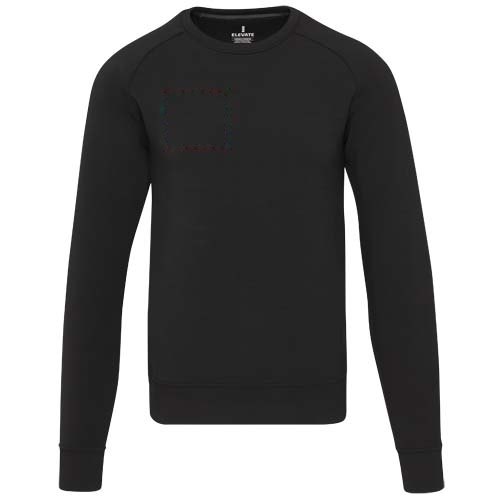 Yukon 350 g/m² unisex interlock sport crewneck sweater — drukvlak rechter borst