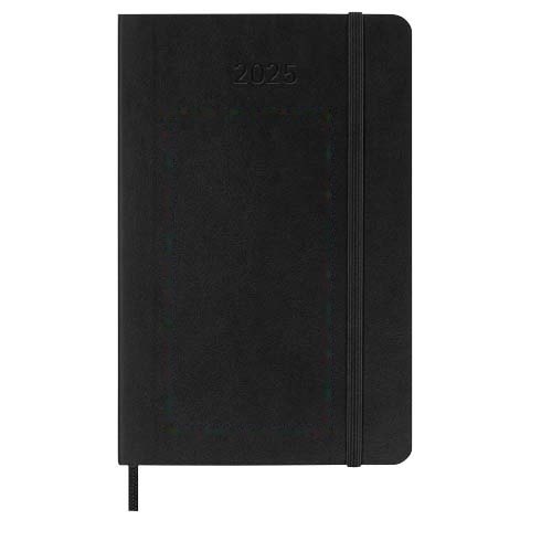 Moleskine pocket week-agenda voor 12 maanden met zachte kaft — drukvlak voorzijde